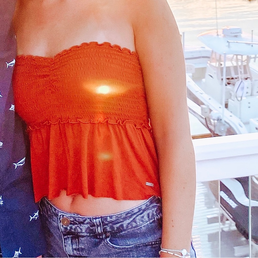 Hollister Orange Tube Top